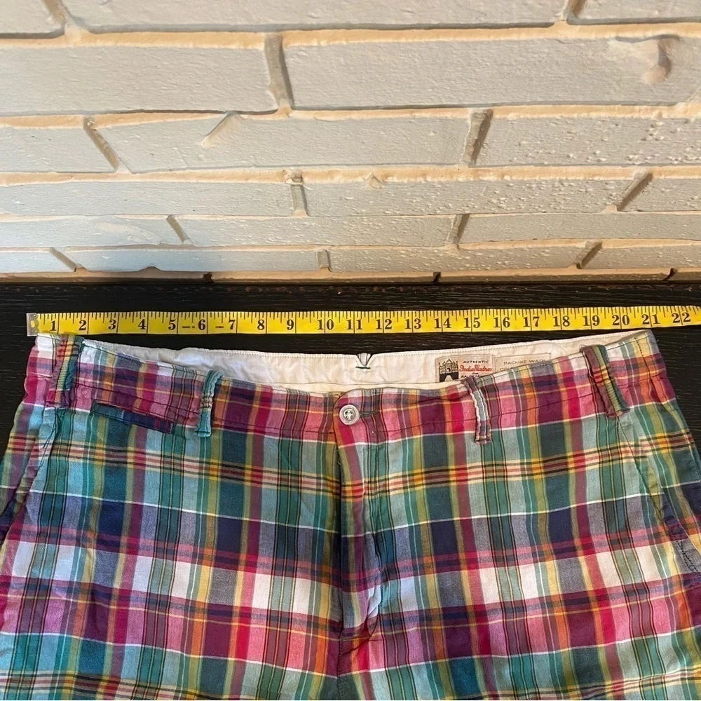 Polo Ralph Lauren Shorts Mens Size 40 Straight Fit India Madras Multicolor Plaid
